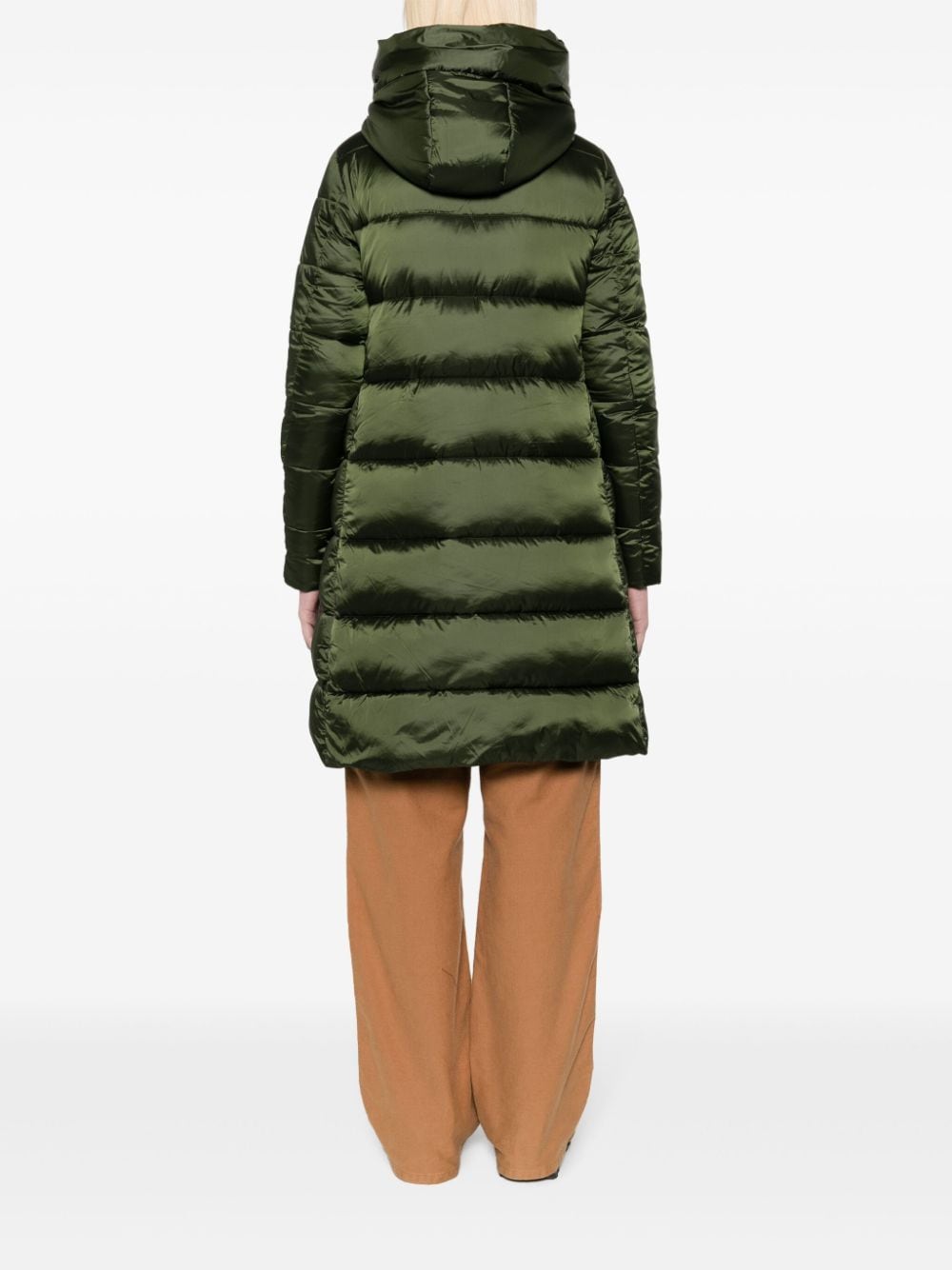 Shop Save The Duck Lysa Hooded Puffer Coat In Green