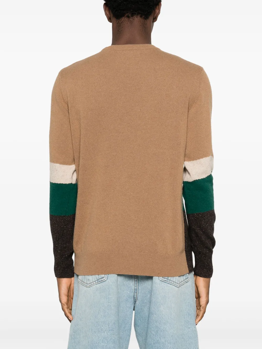 Mc2 Saint Barth Donegal Riding Crew Neck Jumper In Brown