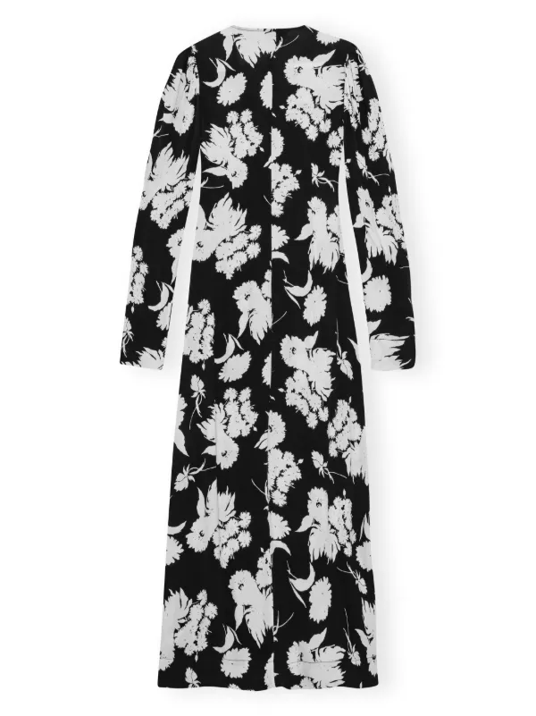 Ganni white floral store dress