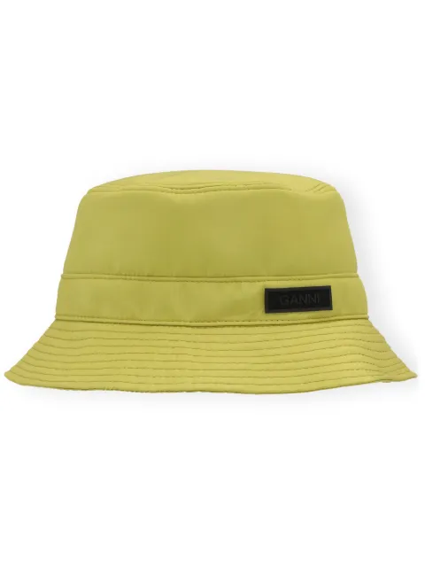 GANNI logo-appliqué bucket hat