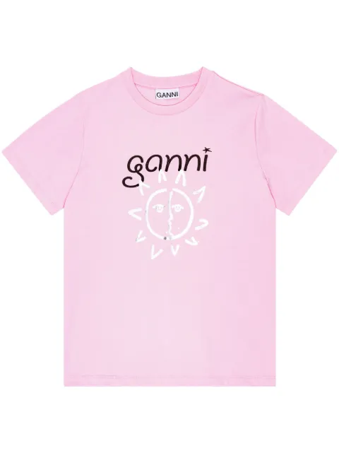 GANNI logo-print organic cotton T-shirt 