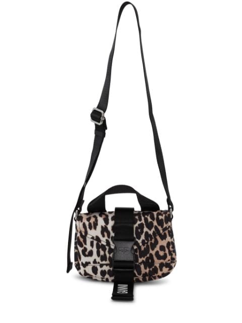 GANNI bolsa crossbody con estampado de leopardo