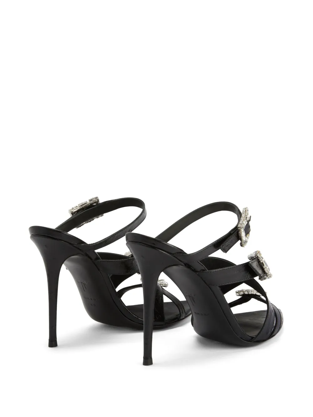 Shop Giuseppe Zanotti Intriigo Orely 105mm Leather Sandals In Black