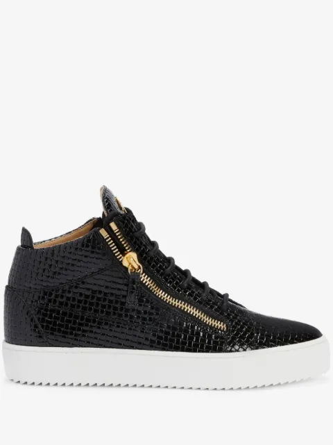 Giuseppe Zanotti Kriss woven-leather mid-top sneakers