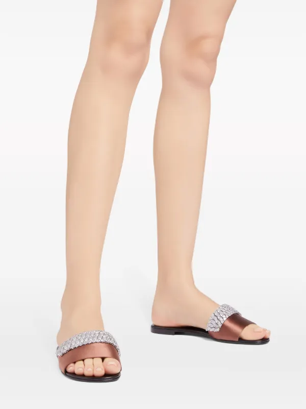 Giuseppe Zanotti Tesy ラインストーン サンダル | ブラウン | FARFETCH JP