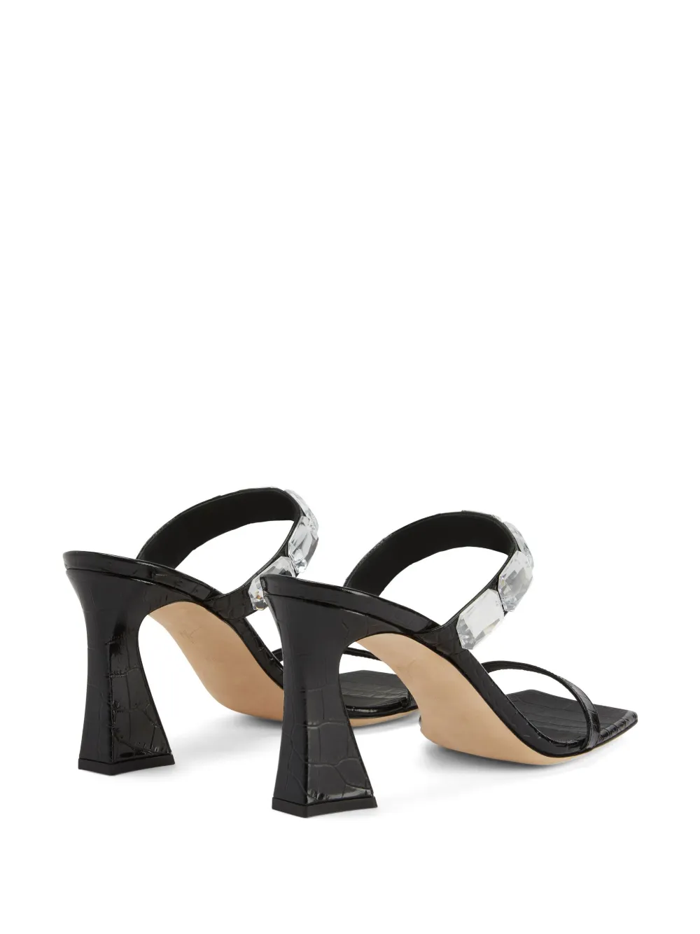 Giuseppe Zanotti Flaminia sandalen met vierkante neus Zwart