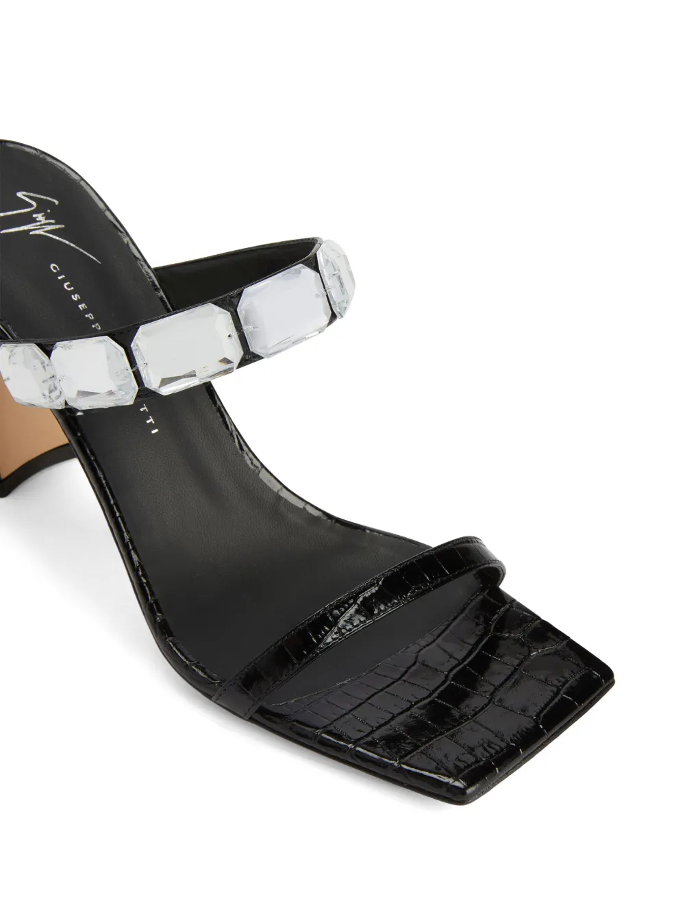 Giuseppe Zanotti Flaminia sandalen met vierkante neus Zwart