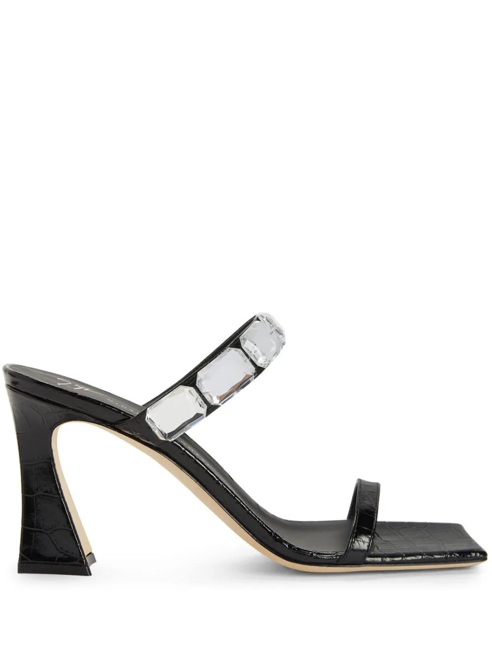 Giuseppe Zanotti Flaminia sandalen met vierkante neus Zwart