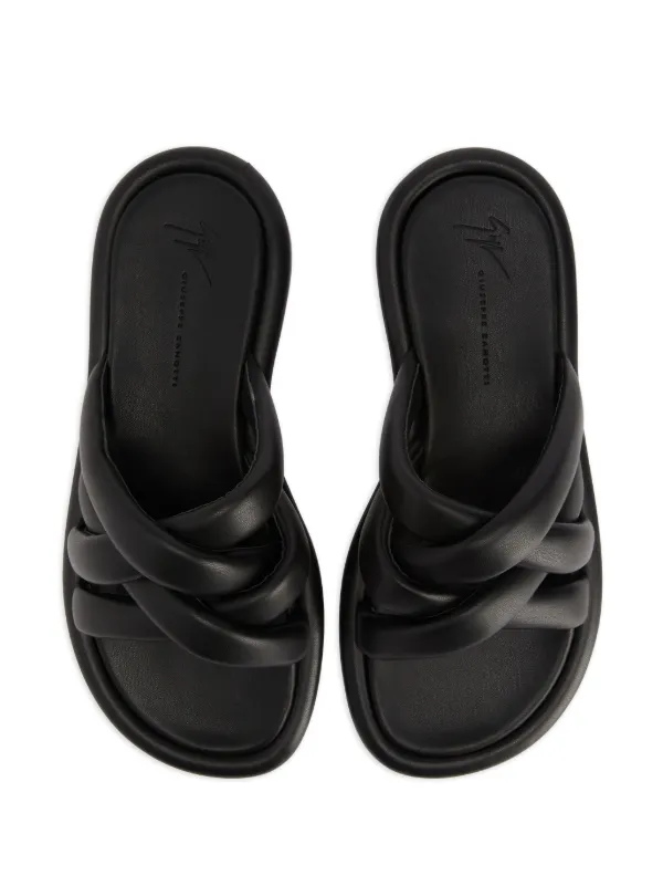 GIUSEPPE ZANOTTI サンダル Giuseppe Zanotti Jacobseen レザーサンダル | ブラック