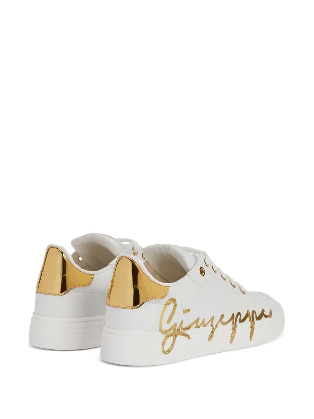 Shop Giuseppe Zanotti Gz94 Metallic Sneakers In White