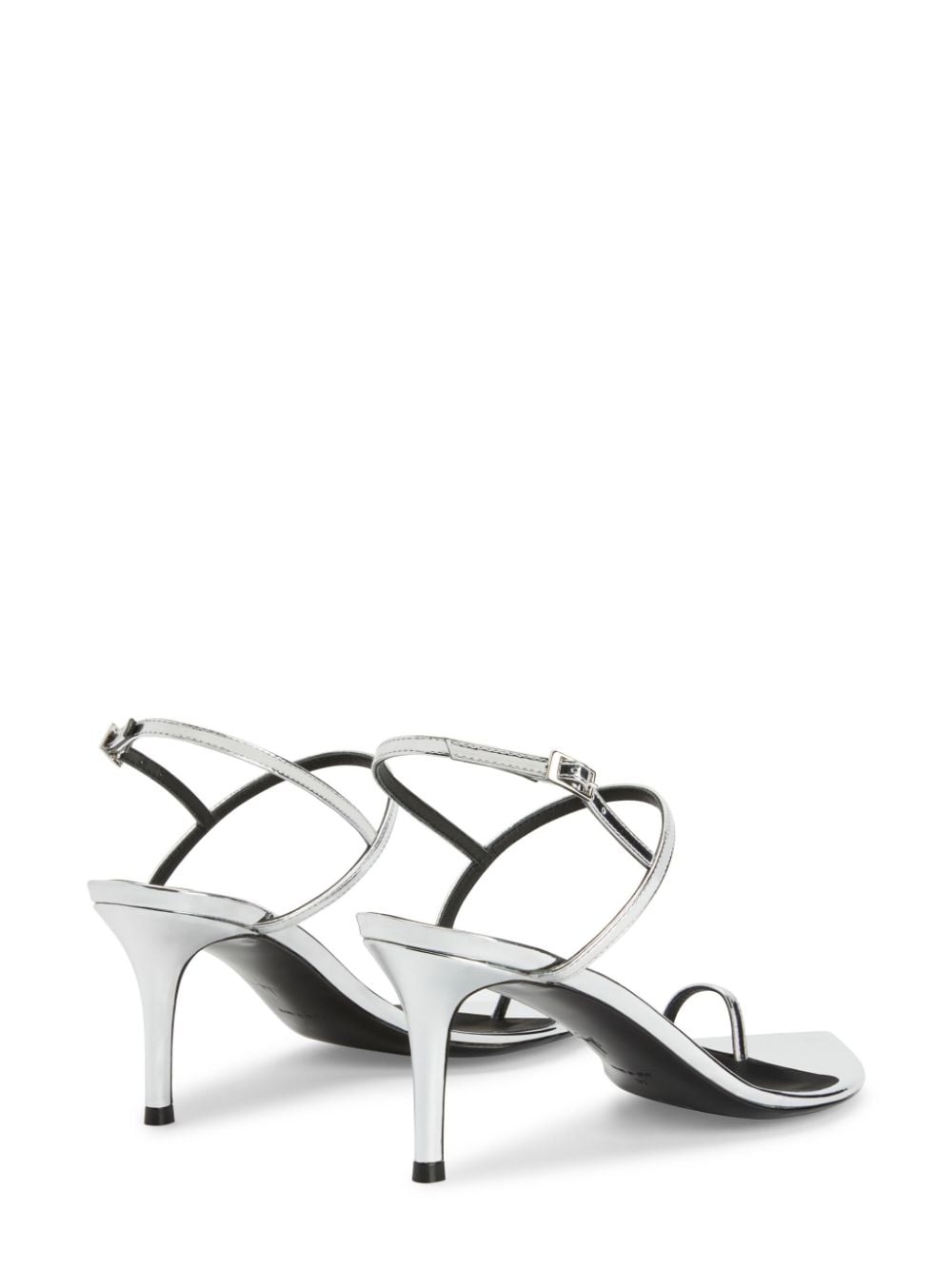 Shop Giuseppe Zanotti Symonne 70mm Slingback Sandals In Silber