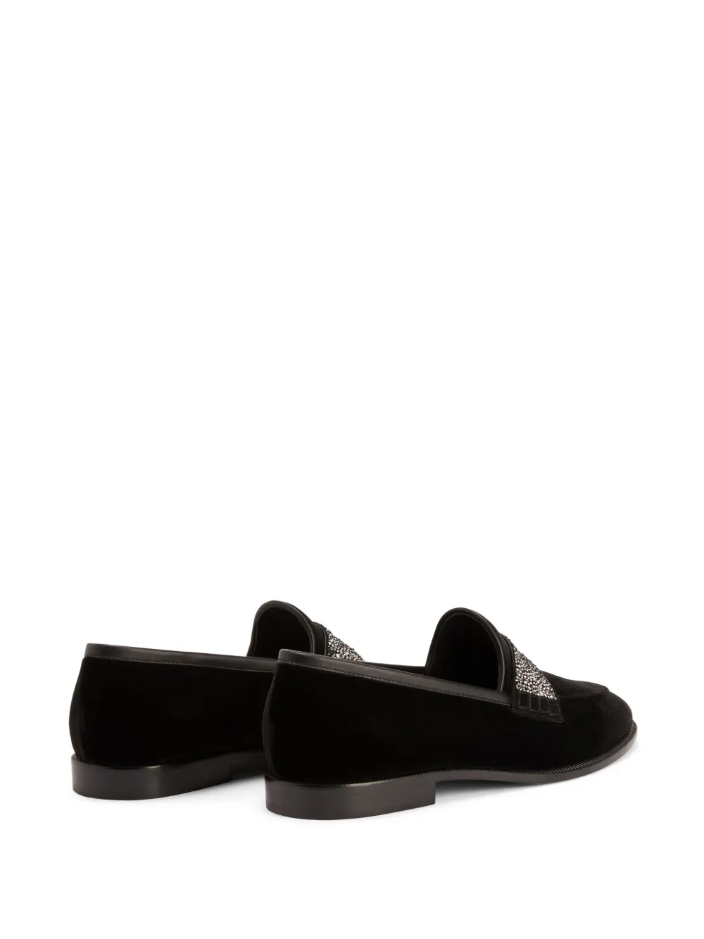 Giuseppe Zanotti Ermy fluwelen loafers Zwart