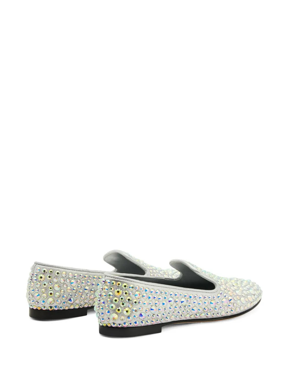 Giuseppe Zanotti Evangeline loafers verfraaid met stras Zilver