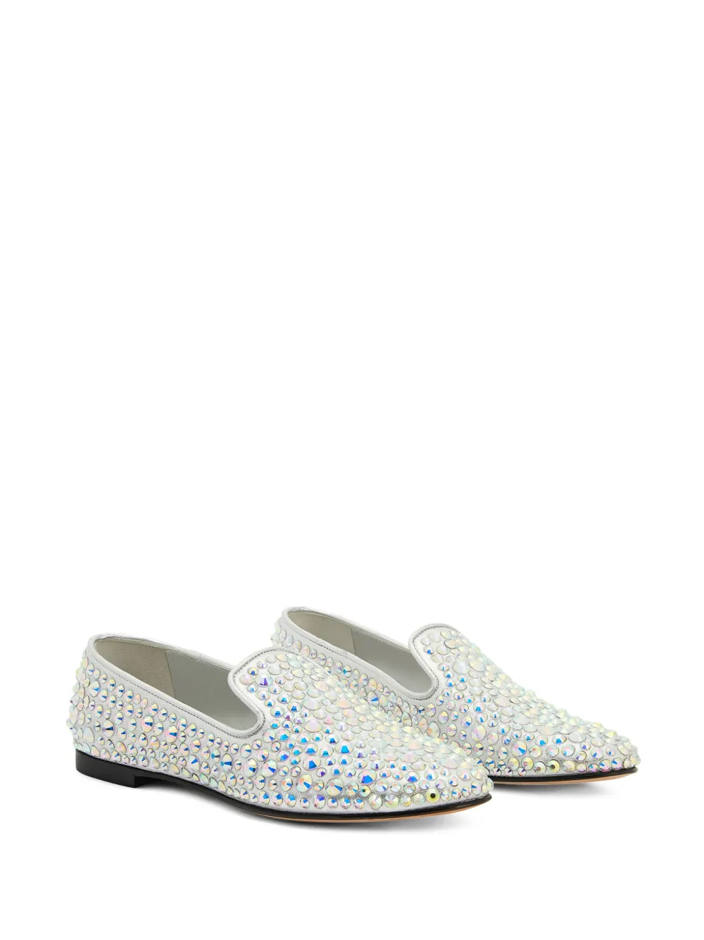Giuseppe Zanotti Evangeline loafers verfraaid met stras - Zilver
