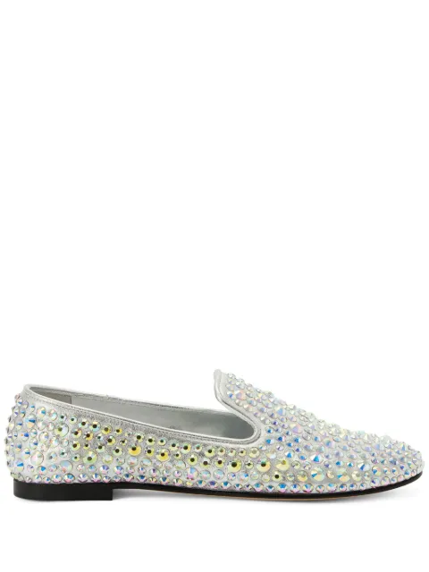 Giuseppe Zanotti Evangeline rhinestone-embellished leather loafers