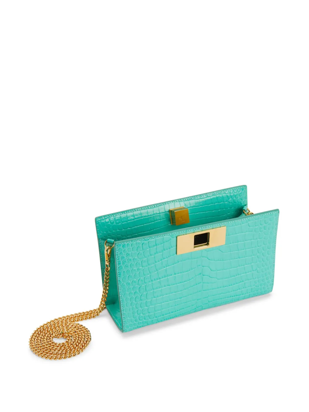 Giuseppe Zanotti Annhita leren clutch Blauw