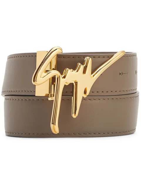 Giuseppe Zanotti logo-plaque leather belt