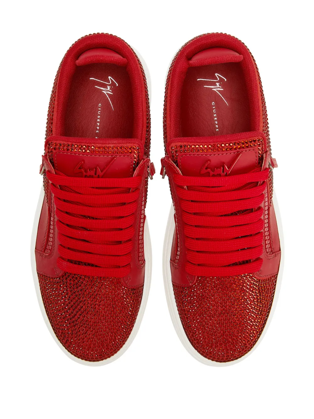 Giuseppe Zanotti GZ94 rhinestone-embellished sneakers Red