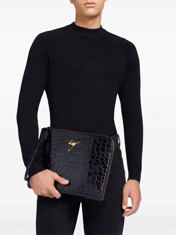 【関税・送料込み】GIUSEPPE ZANOTTI バックパック Giuseppe Zanotti - Black Zip Detail Backpack