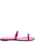 Giuseppe Zanotti Ring crystal-embellished flip-flops - Pink