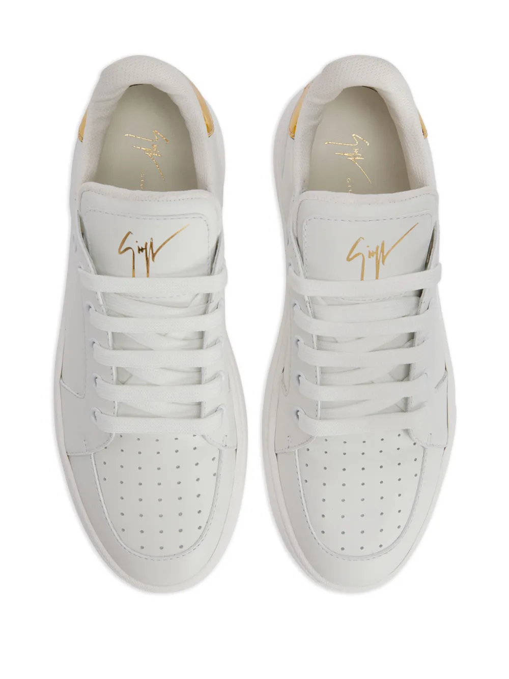 Giuseppe Zanotti Gz94 metallic-panel leather sneakers White