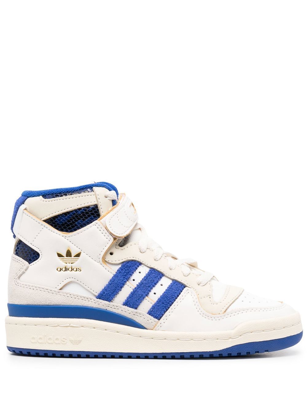 Adidas logo embellished hi-top sneakers CLOUD WHITE ROYAL BLUE