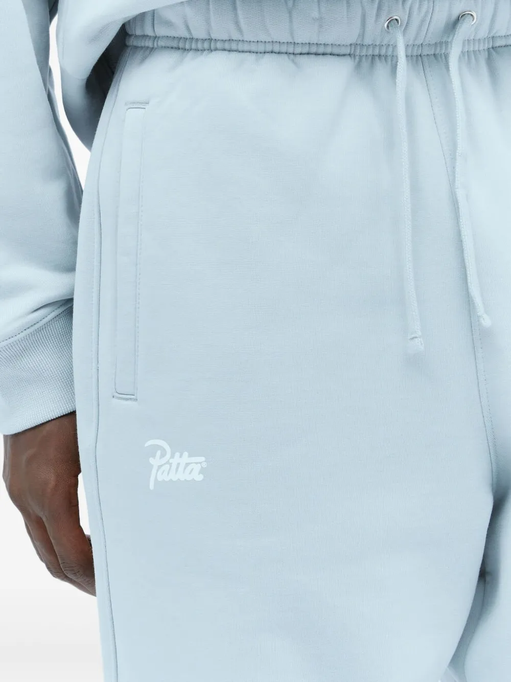 Patta Logo-embroidered Track Pants In Grey