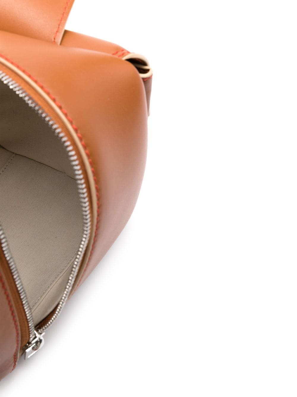 Shop Sunnei Lacubetto Leather Shoulder Bag In Orange