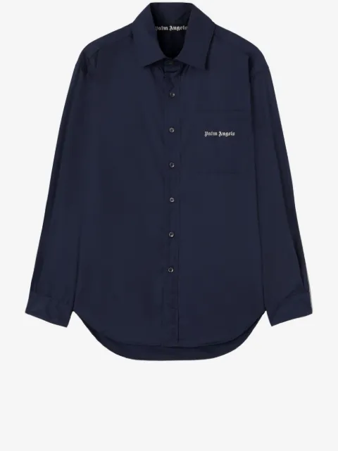 Palm Angels chemise en coton à logo brodé