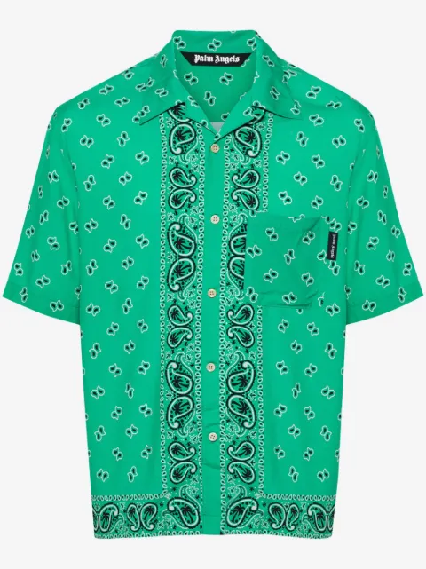 Palm Angels paisley-print poplin shirt