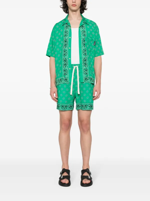 Palm Angels ペイズリー シャツ グリーン Mサイズ Palm Angels ペイズリー シャツ | グリーン | FARFETCH JP