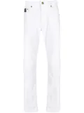 Versace Jeans Couture logo-patch slim-cut jeans - White