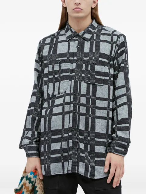 Engineered Garments قميص كاروهات بجيب