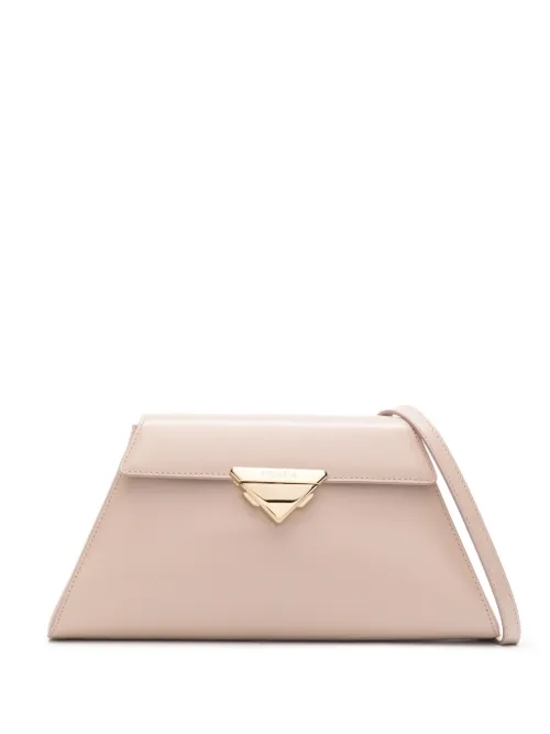 Sac porté épaule en cuir à logo triangle - Prada - Modalova