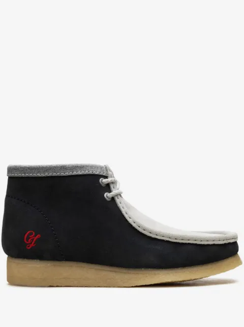 Clarks Wallabee "Navy/Grey" suede boots