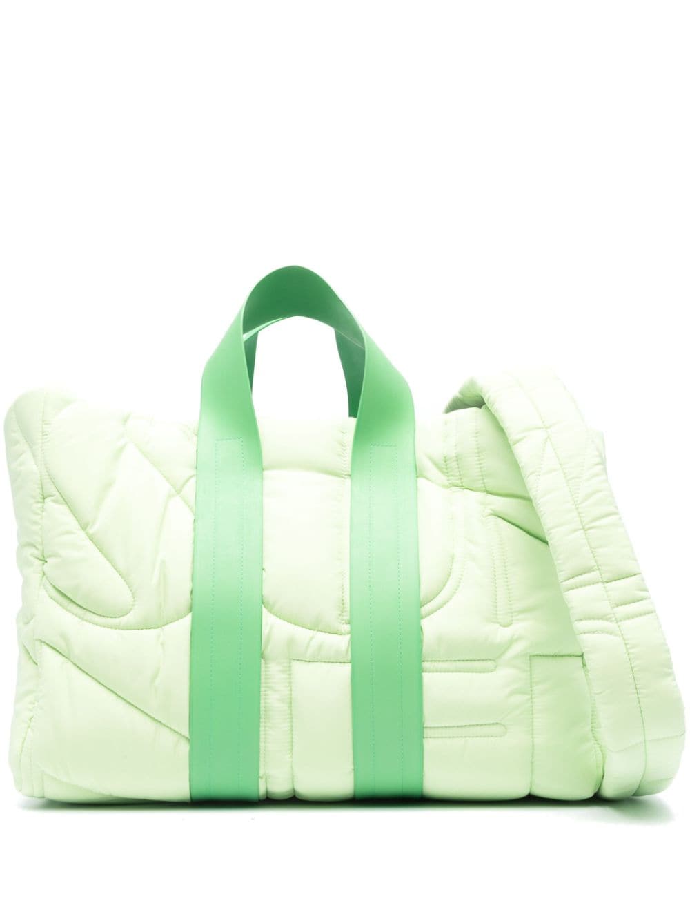 Sunnei Parallelepipedo Padded Tote Bag In Green