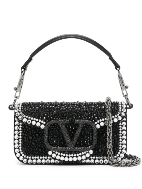 Valentino Garavani Bolsa tiracolo Locò pequena com cristais