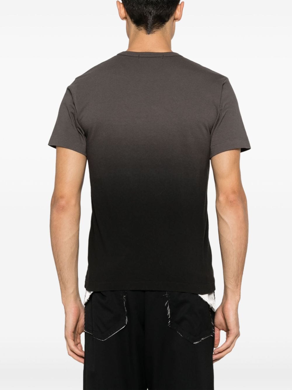 Shop Black Comme Des Garçons Slogan-print Cotton T-shirt In Black