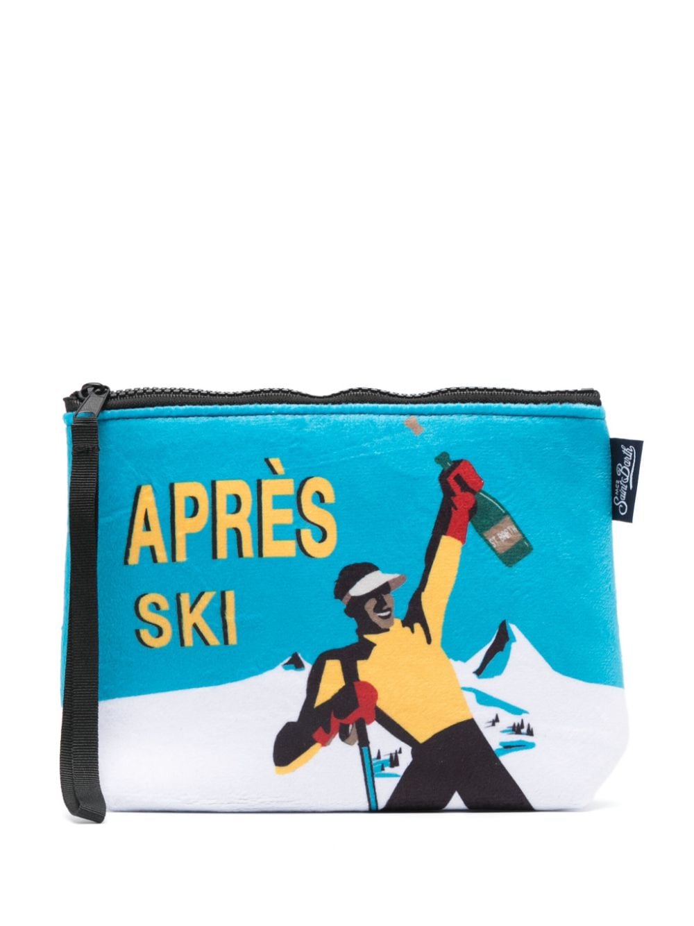 Aline wooly sky-print pouch
