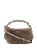GANNI small Bou faux-fur tote bag - Neutrals