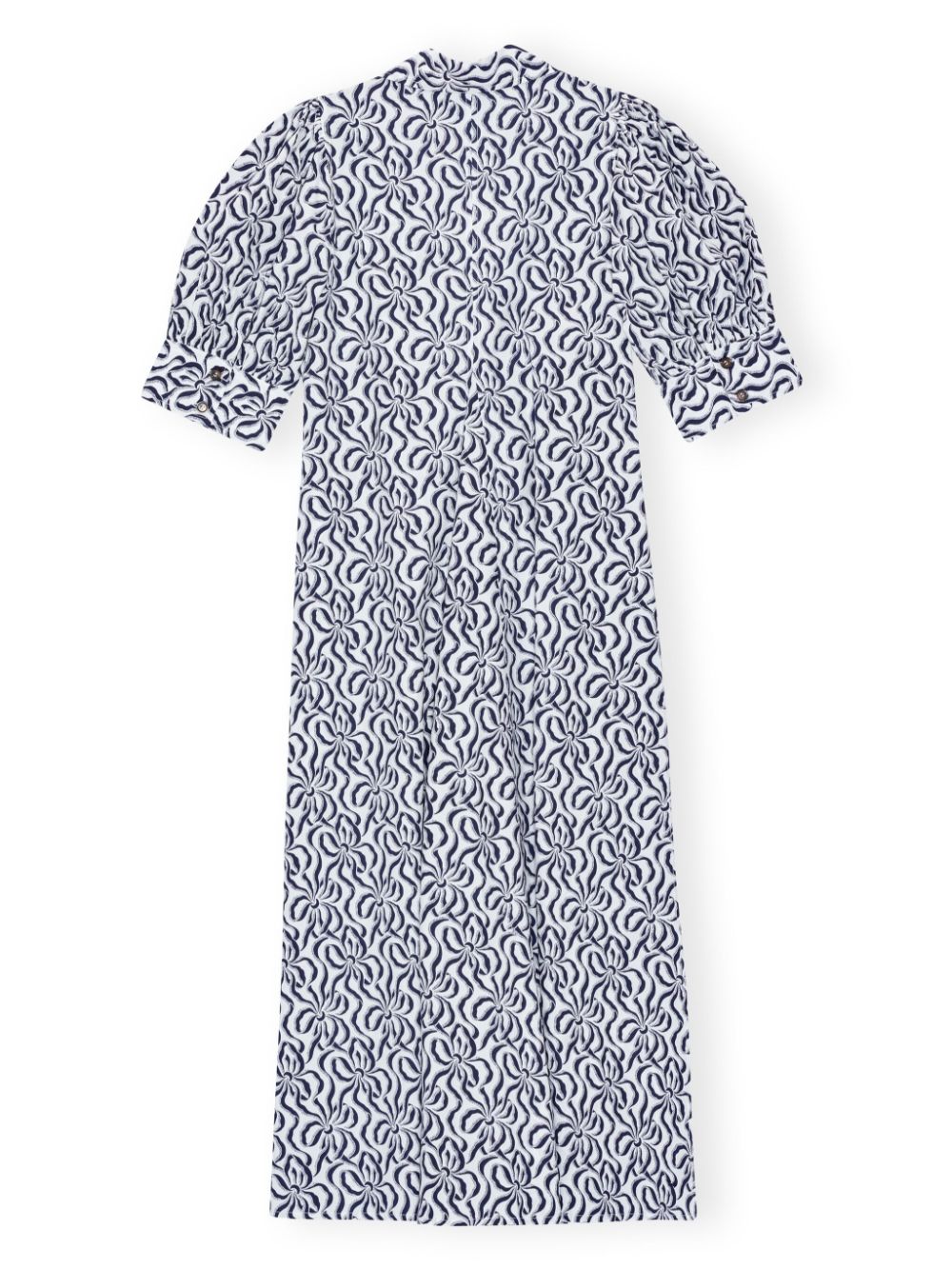 GANNI graphic-print organic-cotton midi dress Women