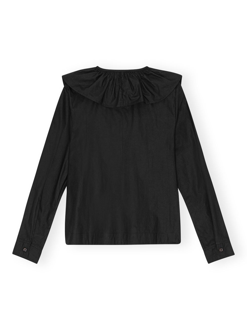 GANNI ruffled organic-cotton blouse Women