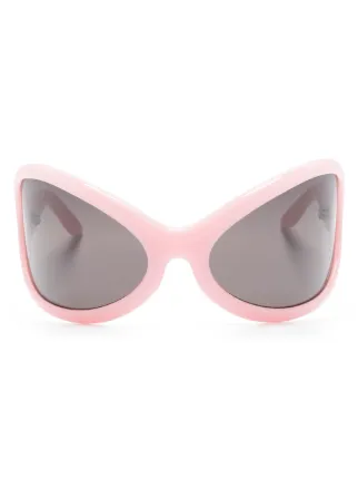 ピンクのラウンド型サングラス Acne Studios ラウンドフレーム サングラス | ピンク | FARFETCH JP