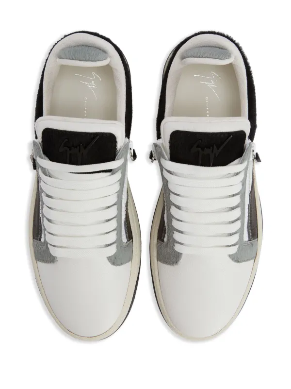Giuseppe Zanotti Black and White Athletic Shoes with Color-Block Design TALON main image 2