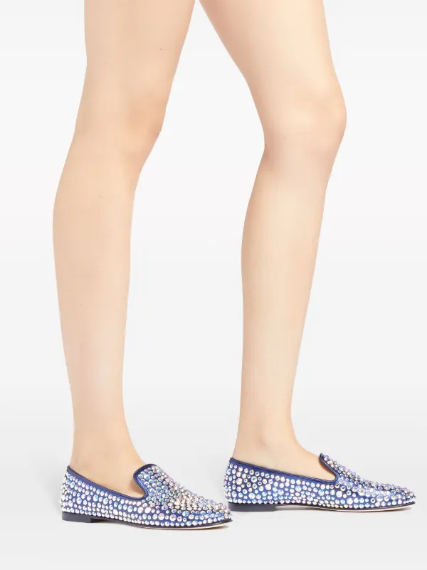 Giuseppe Zanotti Evangeline ラインストーントリム ローファー