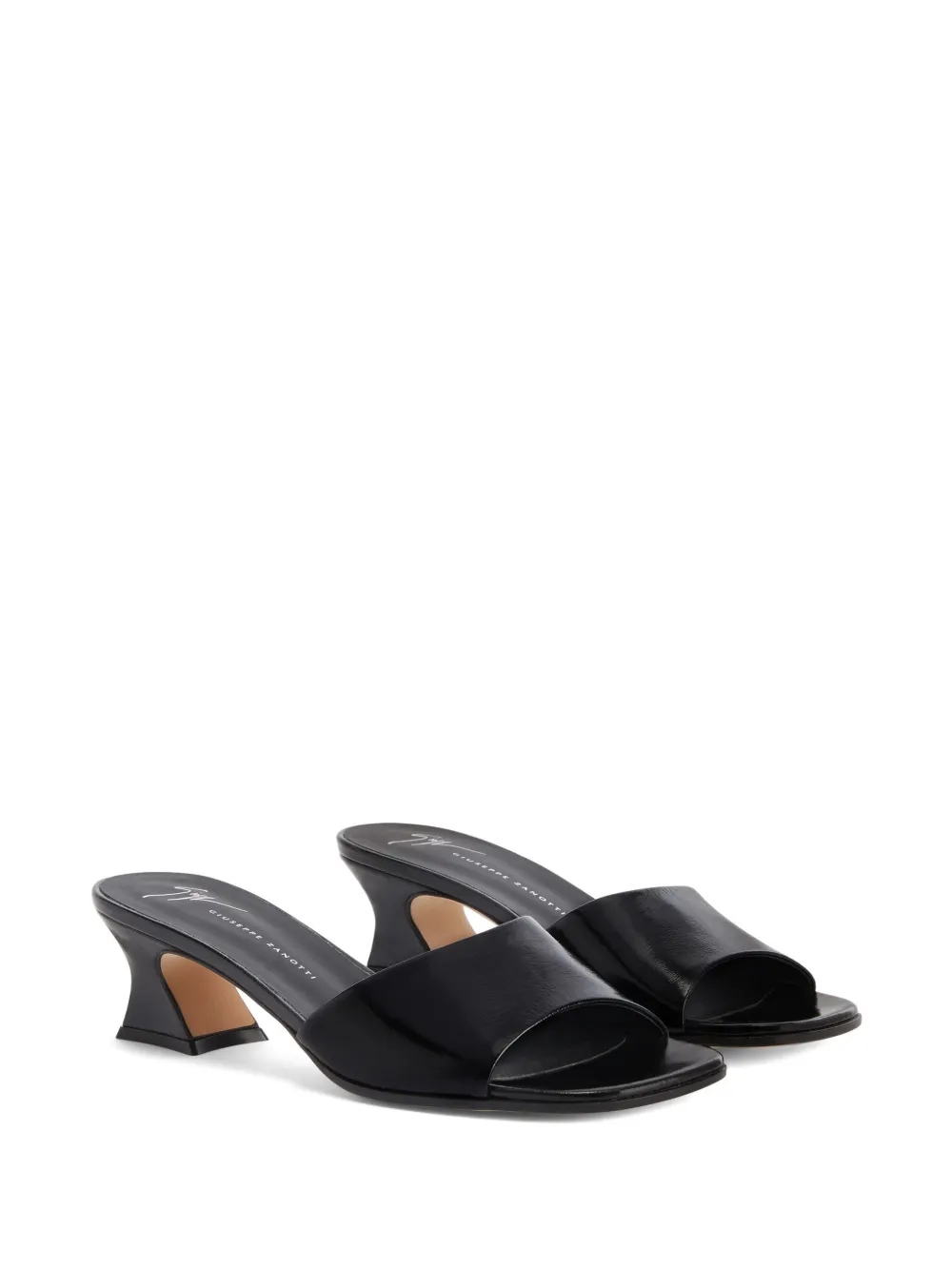 Giuseppe Zanotti Solhene leren muiltjes Zwart