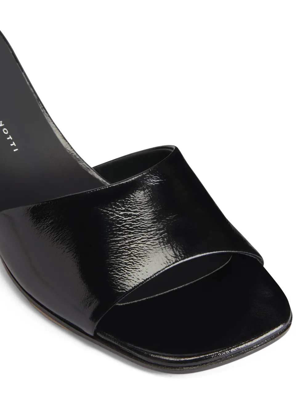Giuseppe Zanotti Solhene leren muiltjes Zwart