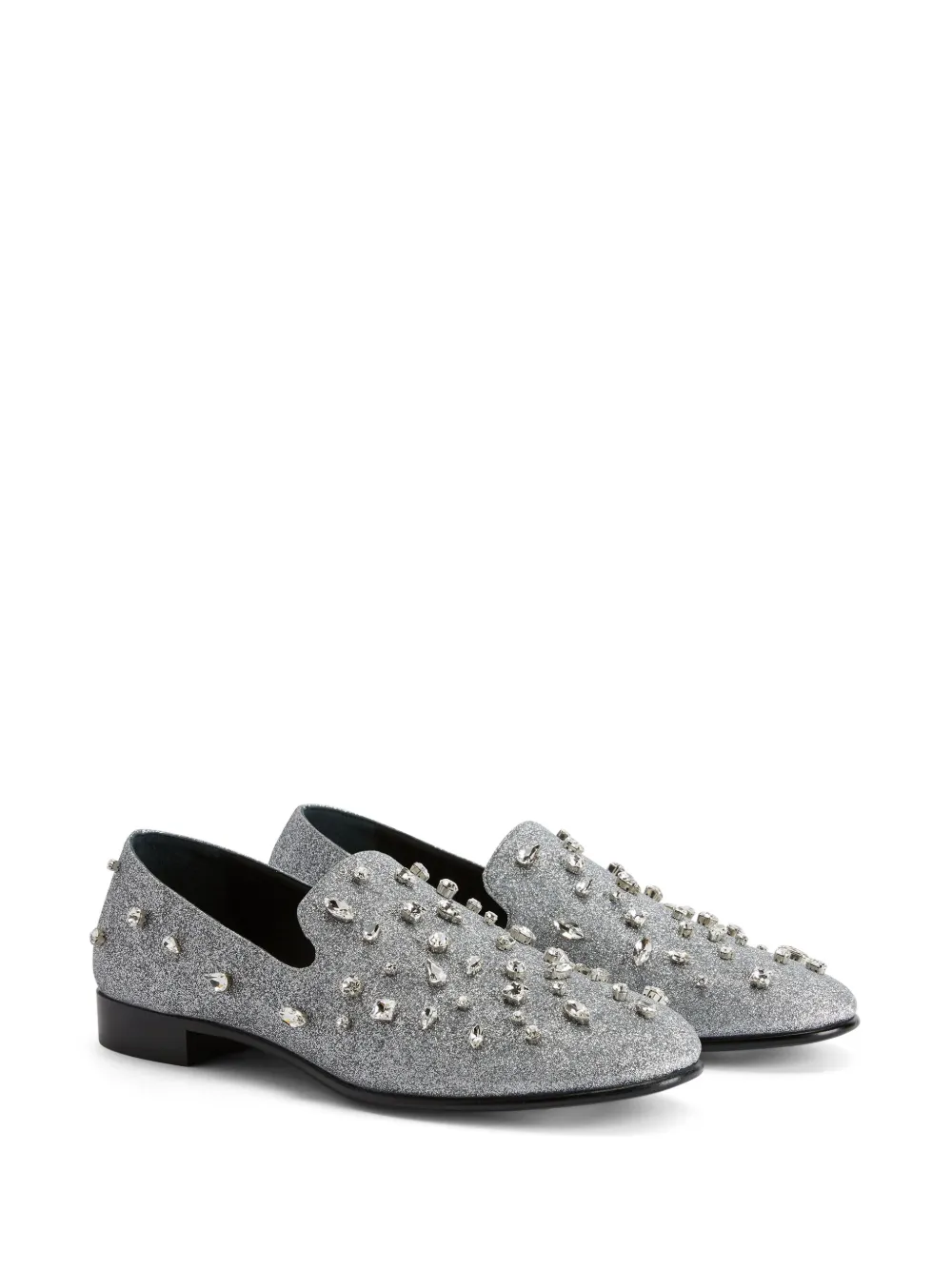 Giuseppe Zanotti Seymour Bijoux 15mm loafers Silver