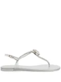 Giuseppe Zanotti Anthonia metallic-effect flat sandals - Silver