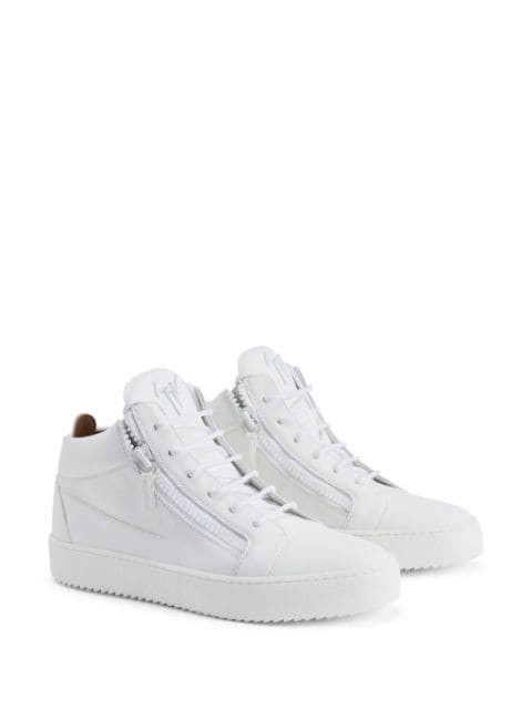 Kriss side-zip leather sneakers